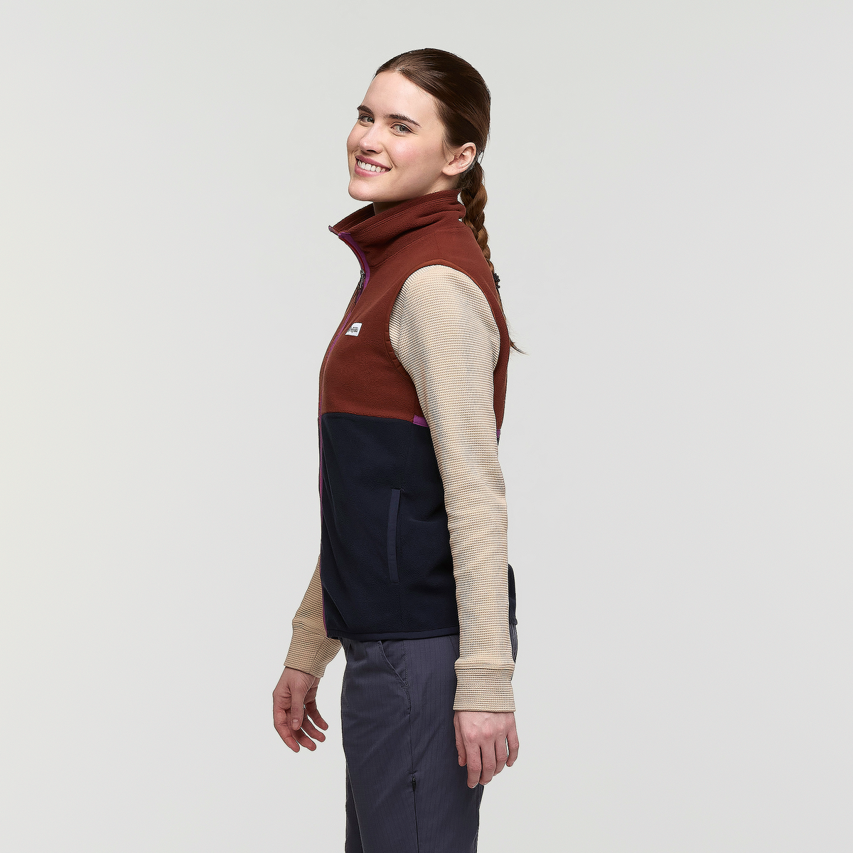 Amado Fleece Vest - Women's - Rusty/Carbon - US 1726