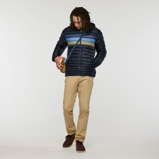 Fuego Down Hooded Jacket - Men's - Carbon Stripes - US 3143
