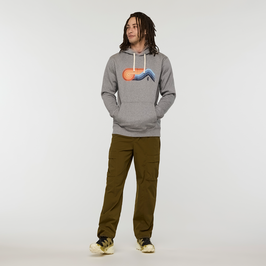 Melting Sunset Pullover Hoodie - Men's - Heather Grey - US 9479