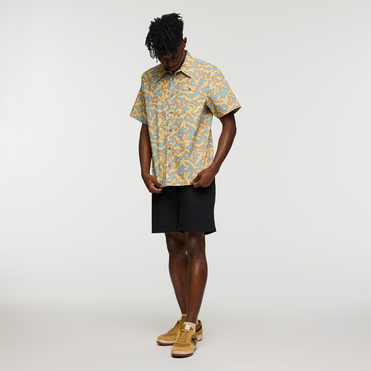 Estival Button Up Shirt - Print - Men's - Island Llama Grain - US 1234