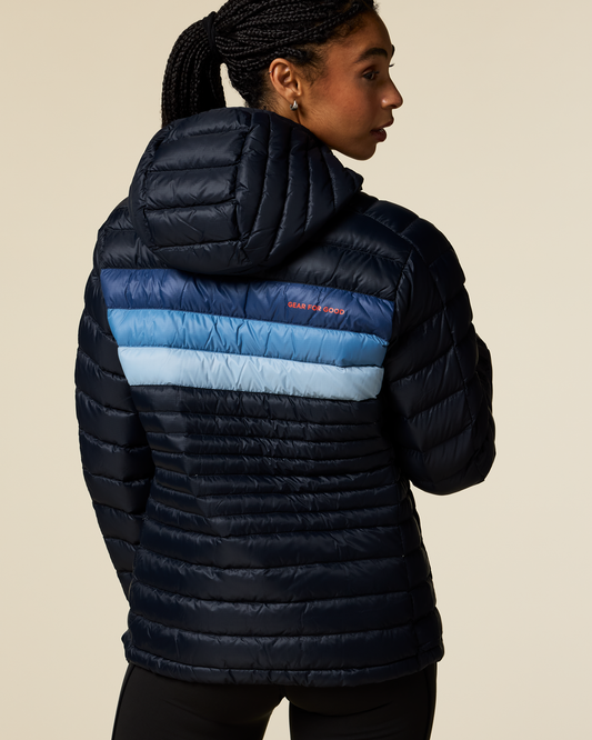 Fuego Down Hooded Jacket - Women's - Carbon Stripes - US 7280