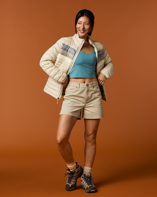 Fuego Down Jacket - Women's - Cream Stripes - US 6470