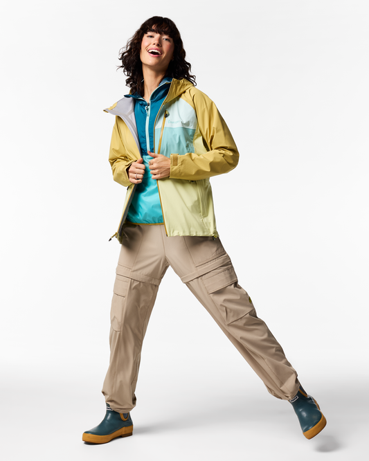 Impermeo 3L Hooded Shell Jacket - Women's - Husk/Honeydew - US 4742