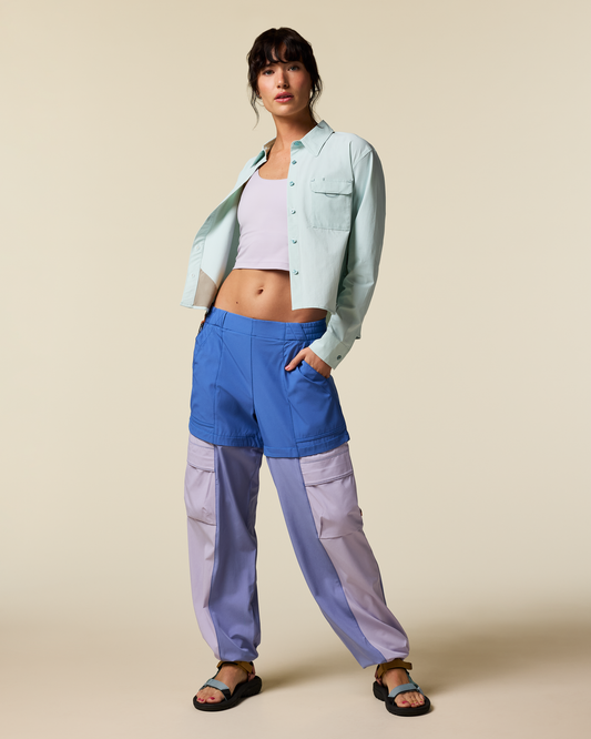 Losdos Zip-Off Pant - Women's - Azure/Aster - US 1379