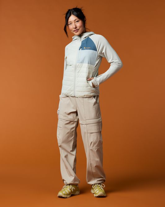 Acodo Hybrid Hooded Jacket - Women's - Chalk/Mineral - US 2715