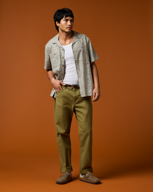 Afuera Button Up Shirt - Print - Men's - Cenotes Mineral - US 6235
