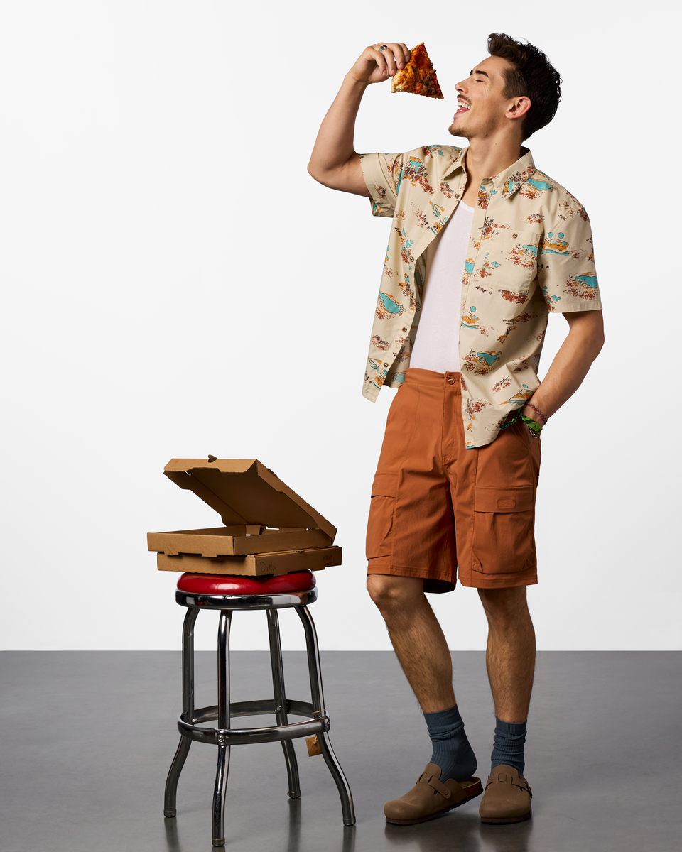 Estival Button Up Shirt - Print - Men's - Mt Cotopaxi Cream - US 6379
