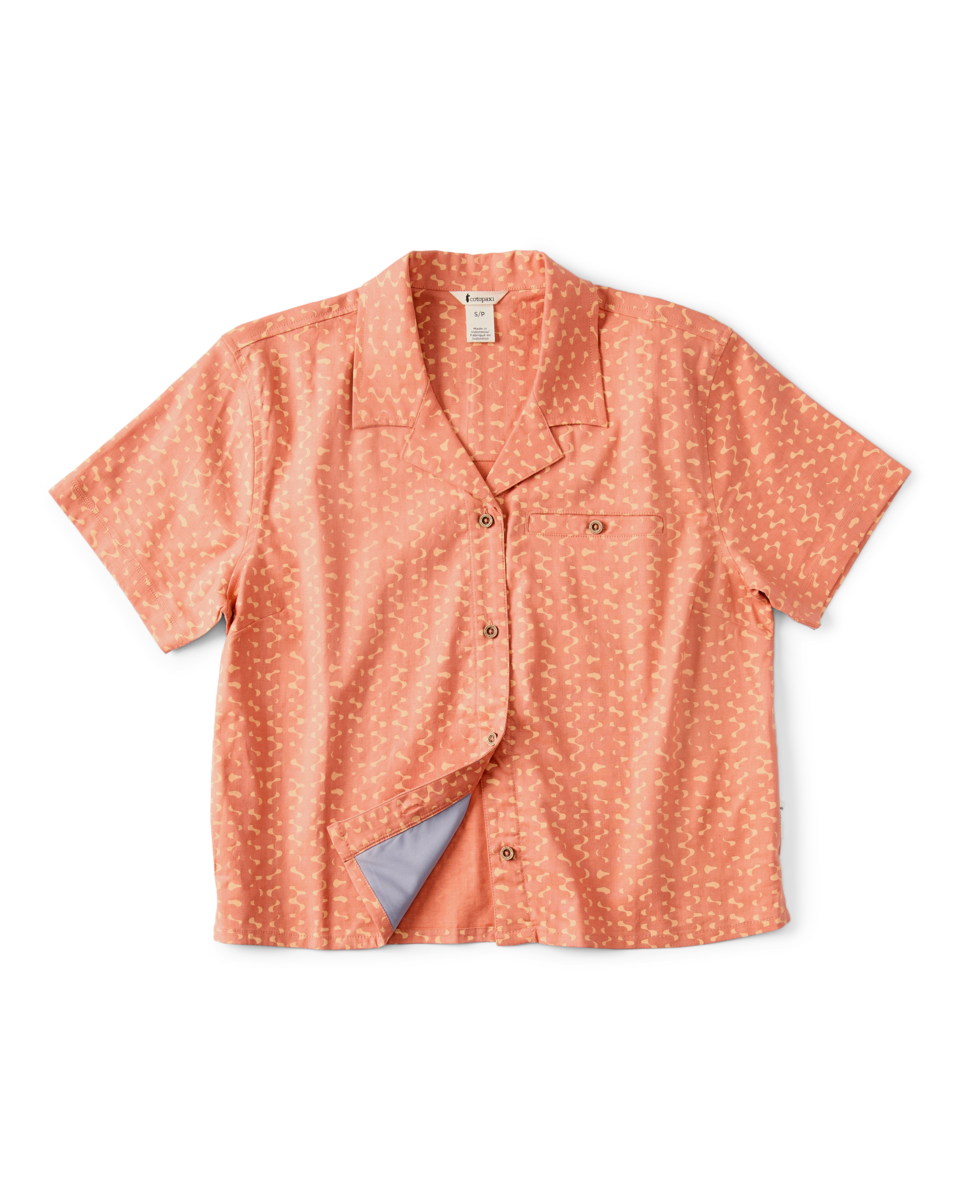 Afuera Button Up Shirt - Print - Women's - Shimmer Cantaloupe - US 9729
