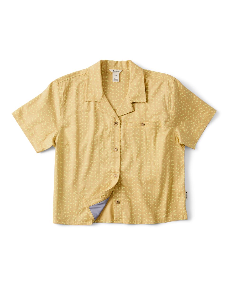 Afuera Button Up Shirt - Print - Women's - Shimmer Honeydew - US 2647