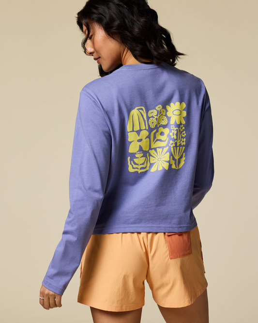 Flower Patch Long-Sleeve T-Shirt - Women's - Aster - US 7928