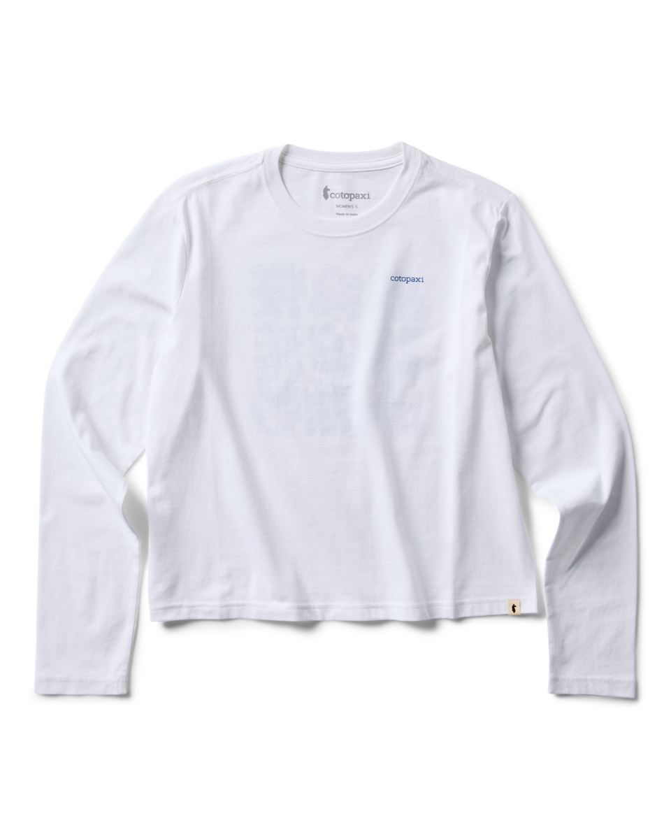 Flower Patch Long-Sleeve T-Shirt - Women's - White - US 2834