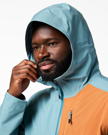 Impermeo 3L Hooded Shell Jacket - Men's - Everglade/Steel Blue - US 4222