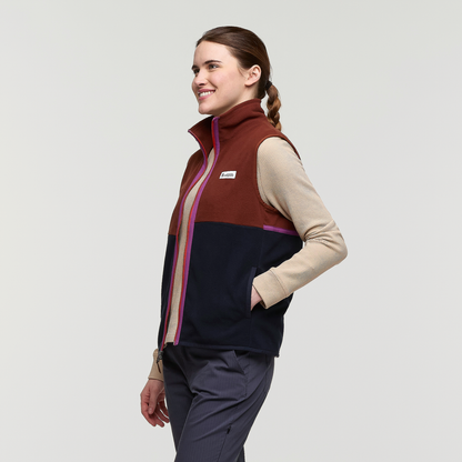 Amado Fleece Vest - Women's - Rusty/Carbon - US 5557