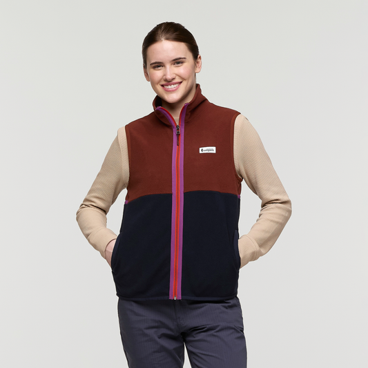 Amado Fleece Vest - Women's - Rusty/Carbon - US 5557