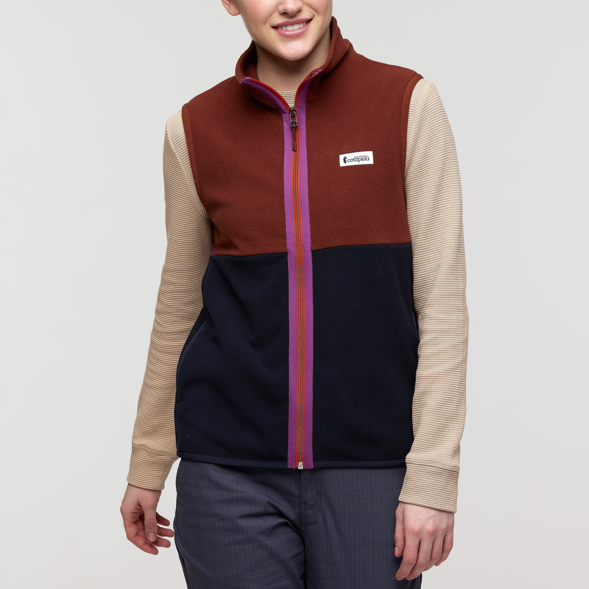Amado Fleece Vest - Women's - Rusty/Carbon - US 5557