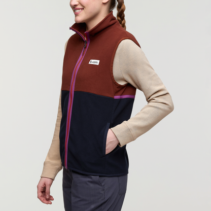 Amado Fleece Vest - Women's - Rusty/Carbon - US 5557