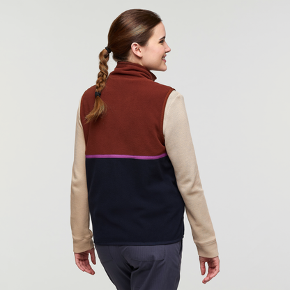 Amado Fleece Vest - Women's - Rusty/Carbon - US 5557