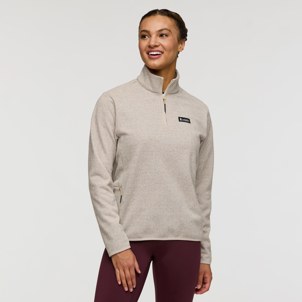 Envo Fleece Quarter-Zip Pullover - Women's - Heather Cream - US 5239
