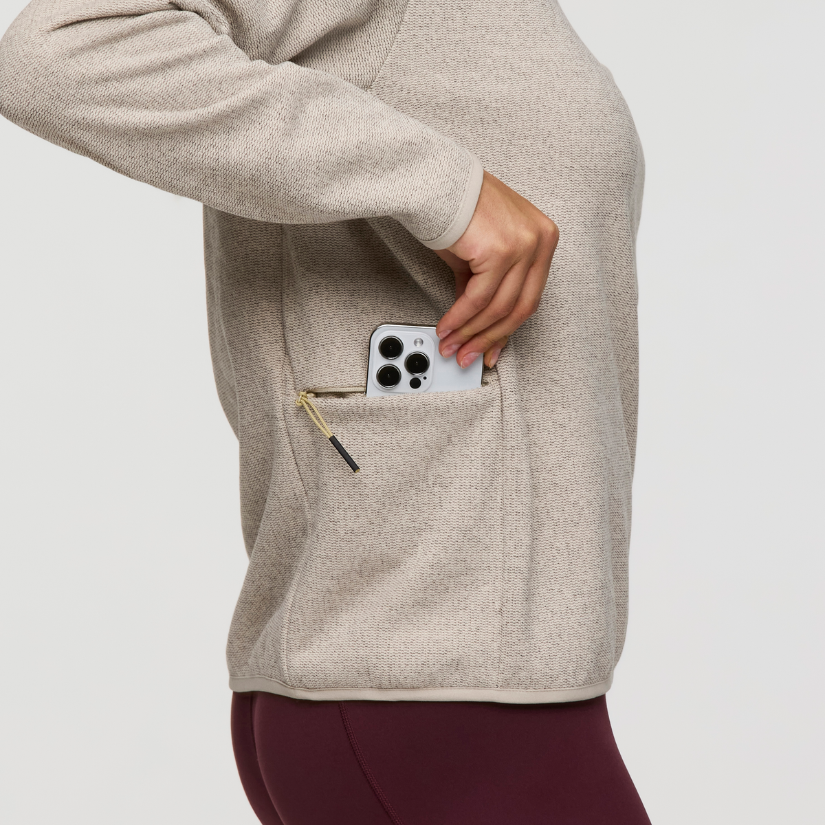 Envo Fleece Quarter-Zip Pullover - Women's - Heather Cream - US 5239