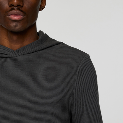 Atajo Long-Sleeve Waffle Hoodie - Men's - Charcoal - US 7129