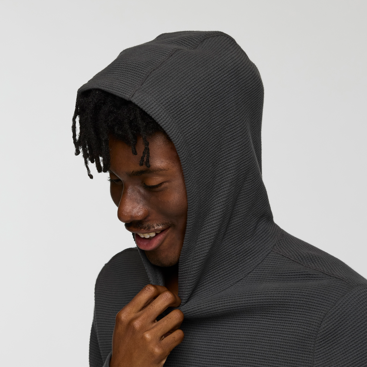 Atajo Long-Sleeve Waffle Hoodie - Men's - Charcoal - US 7129