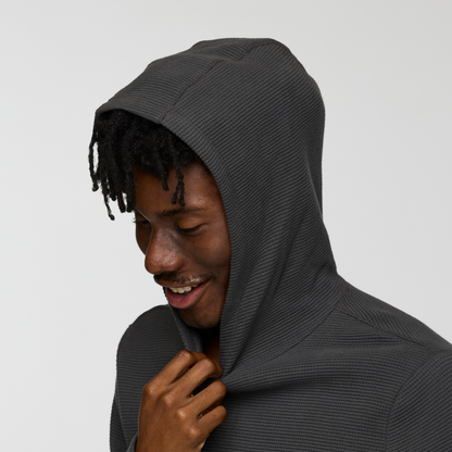 Atajo Long-Sleeve Waffle Hoodie - Men's - Charcoal - US 7129
