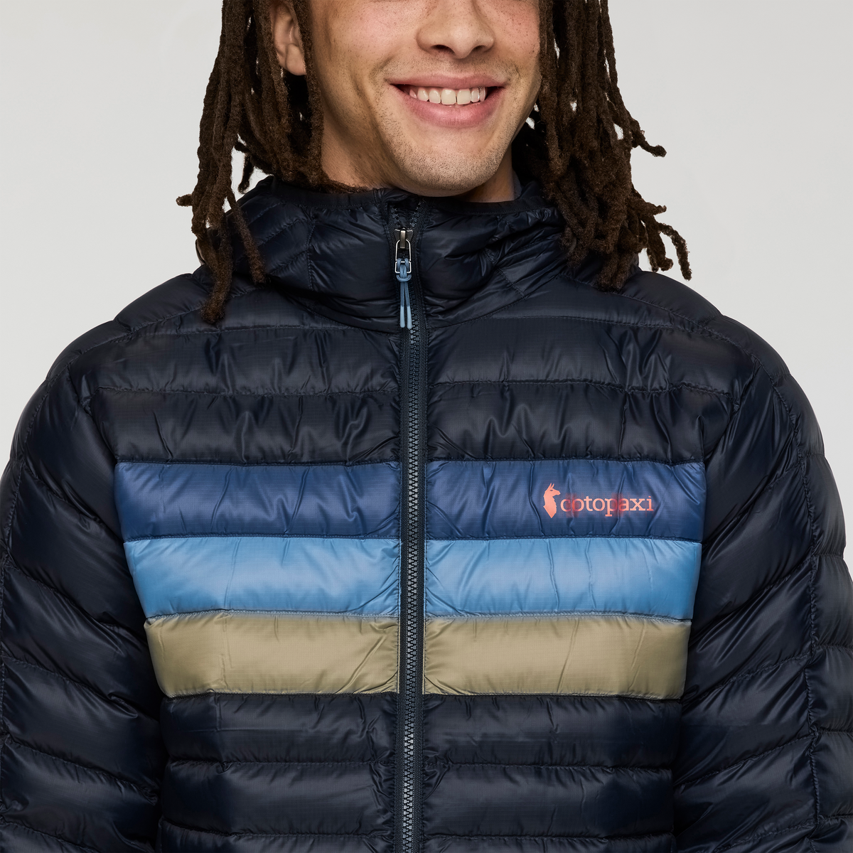 Fuego Down Hooded Jacket - Men's - Carbon Stripes - US 9580
