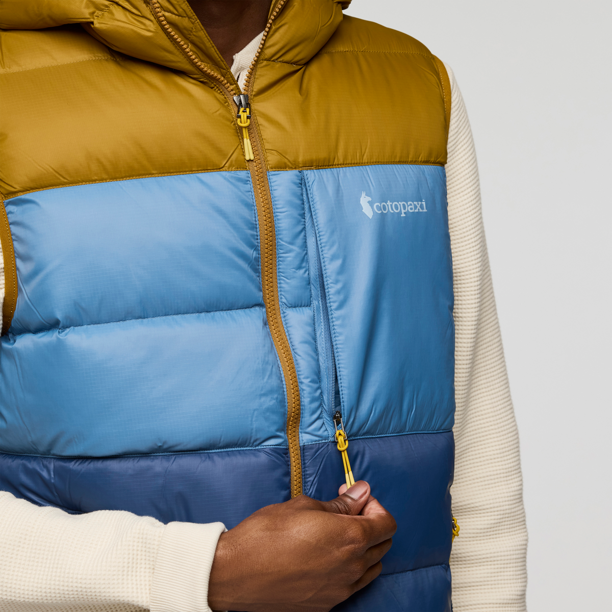 Fuego Max Down Vest - Men's - Bronze/Deep Sea - US 7491
