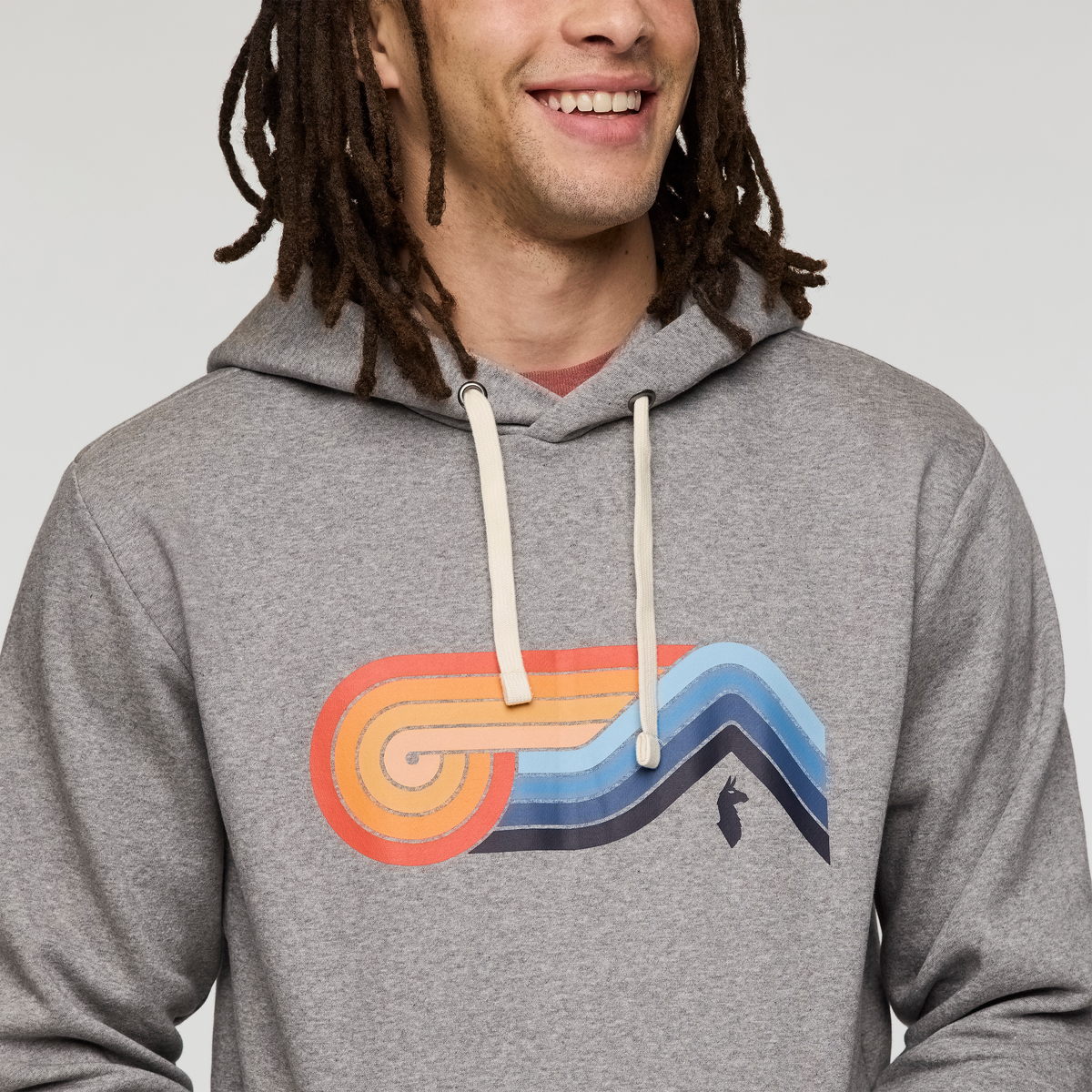 Melting Sunset Pullover Hoodie - Men's - Heather Grey - US 7939