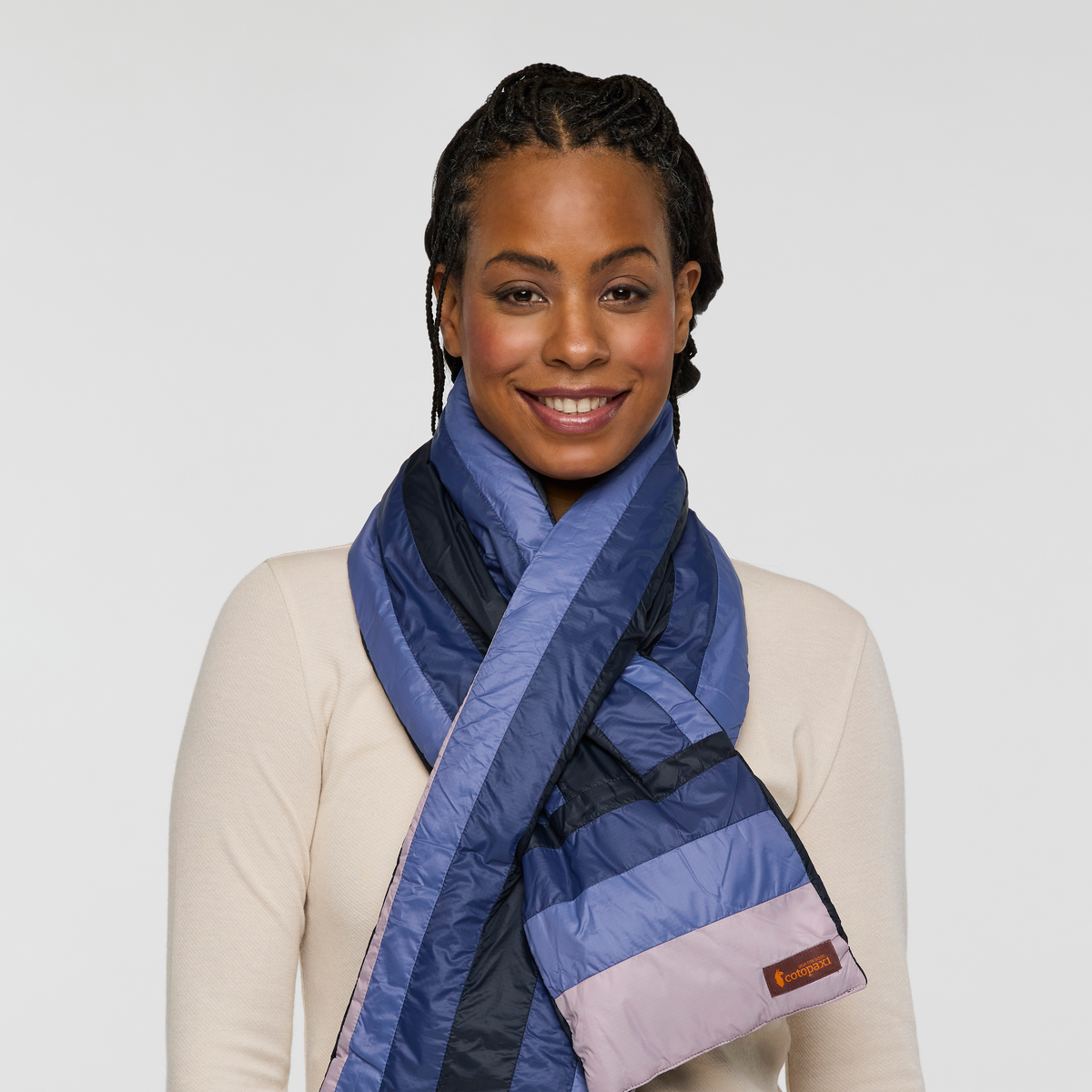 Fuego Down Scarf - Carbon Stripes - US 3944