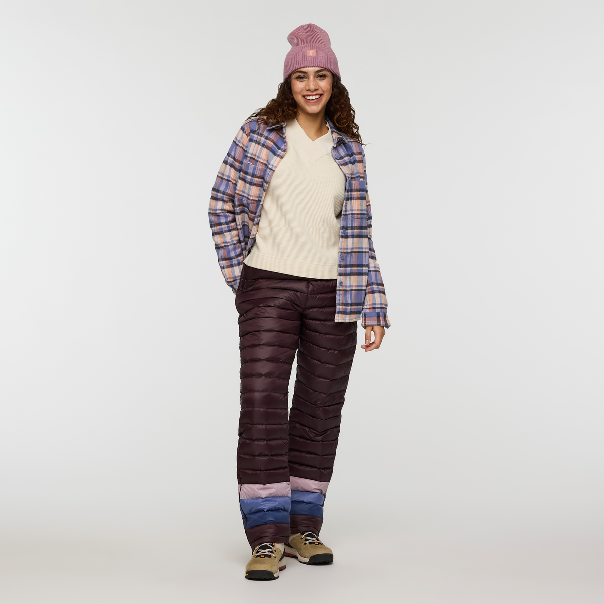 Atajo Long-Sleeve Waffle V-Neck - Women's - Cream - US 7306