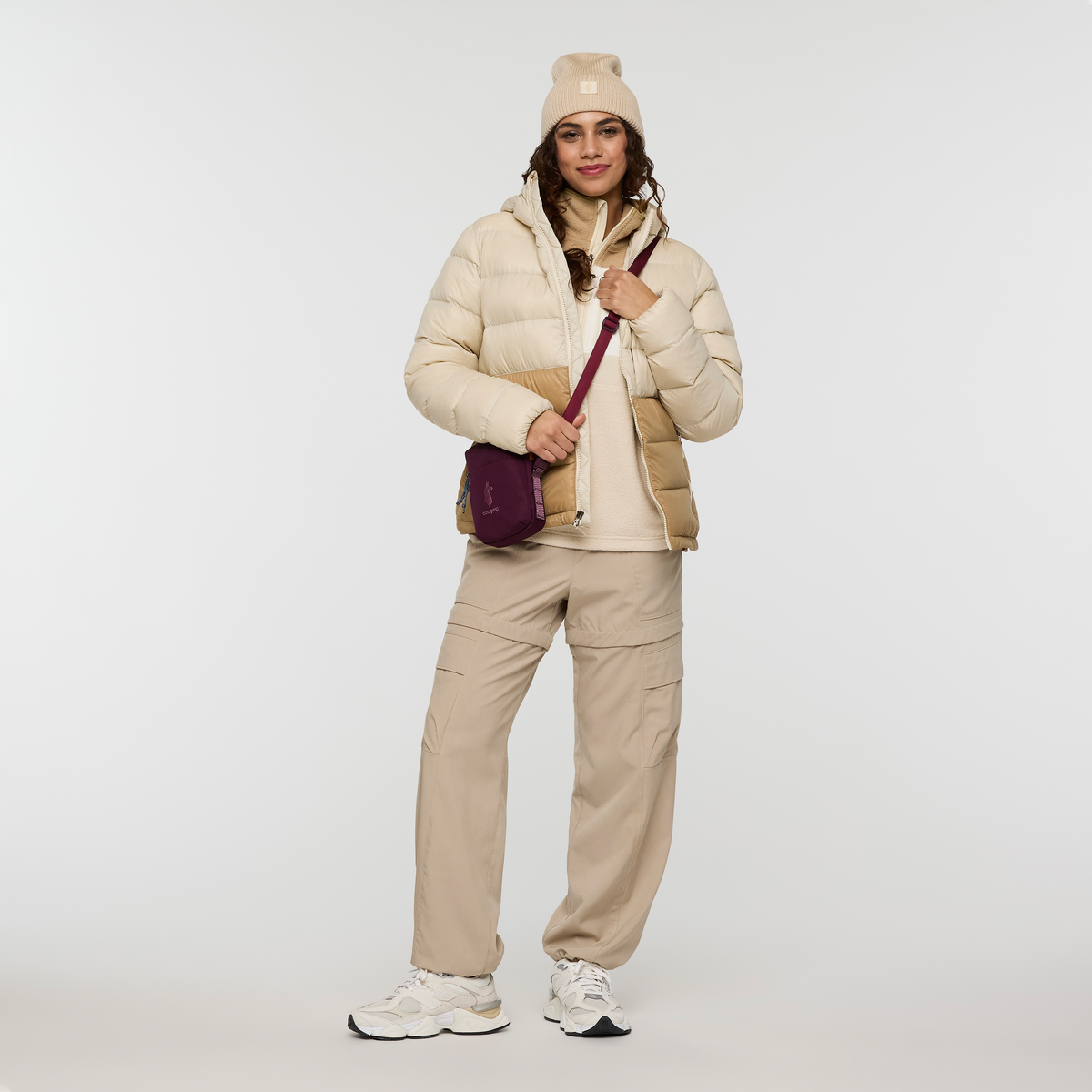 Fuego Max Down Hooded Jacket - Women's - Cream/Khaki - US 4841