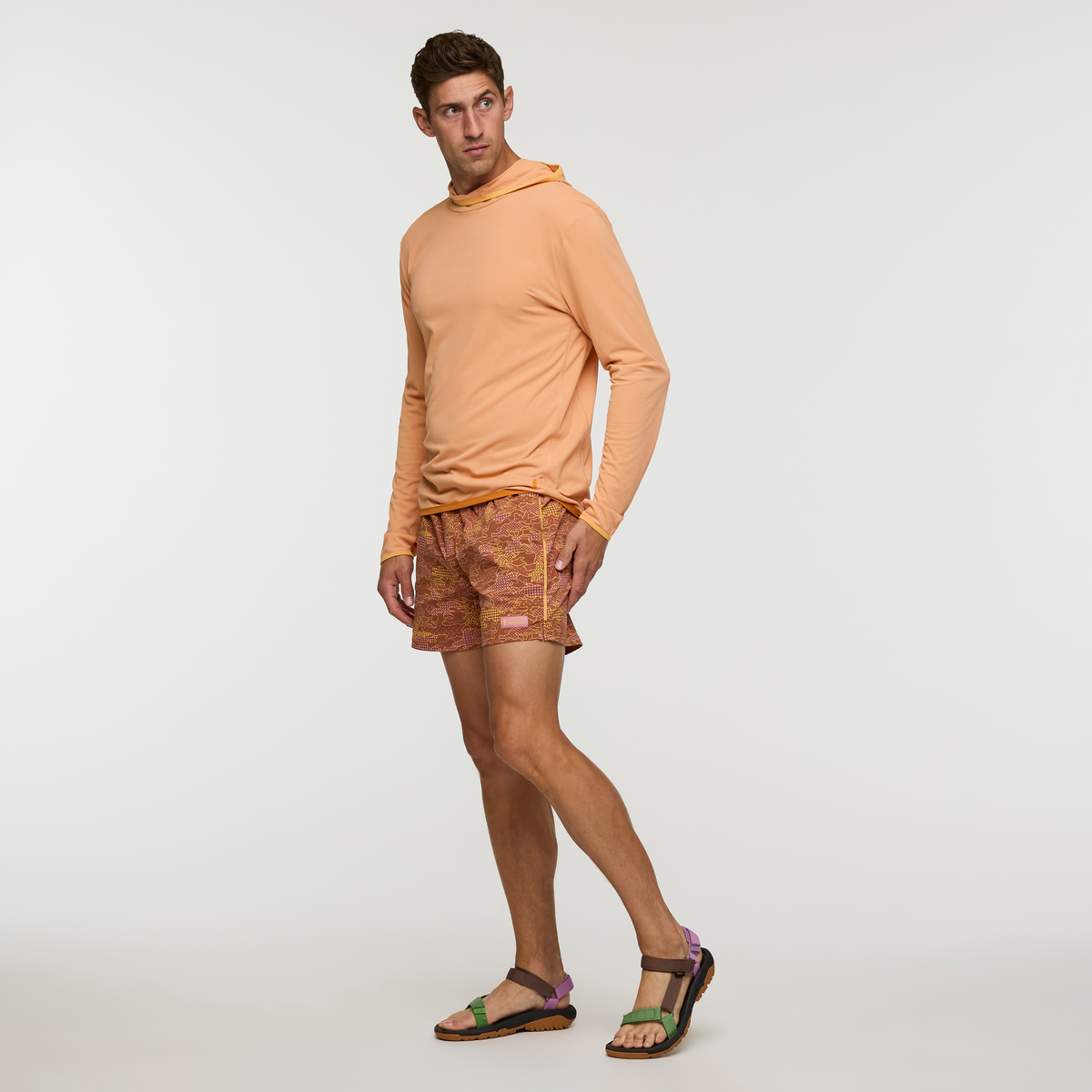 Brinco 5" Short - Print - Men's - Scenic Route Faded Brick - US 1541