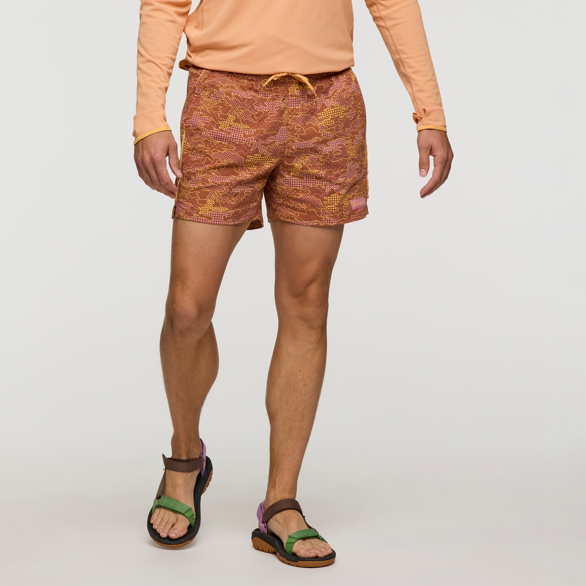 Brinco 5" Short - Print - Men's - Scenic Route Faded Brick - US 1541