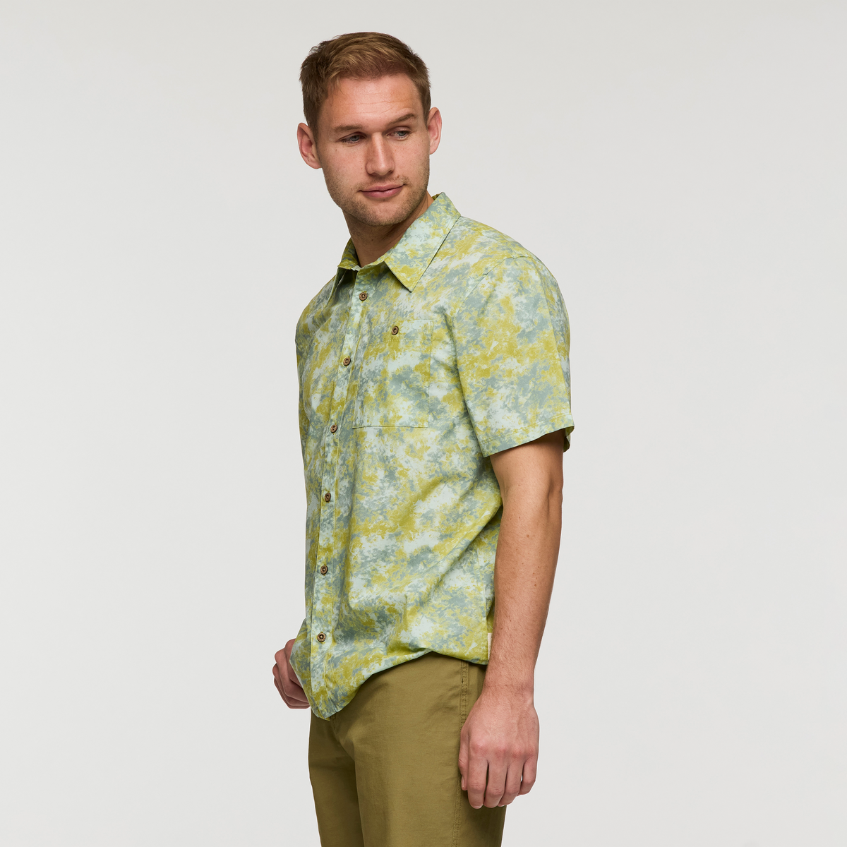 Estival Button Up Shirt - Print - Men's - Galactic Lemongrass - US 5622