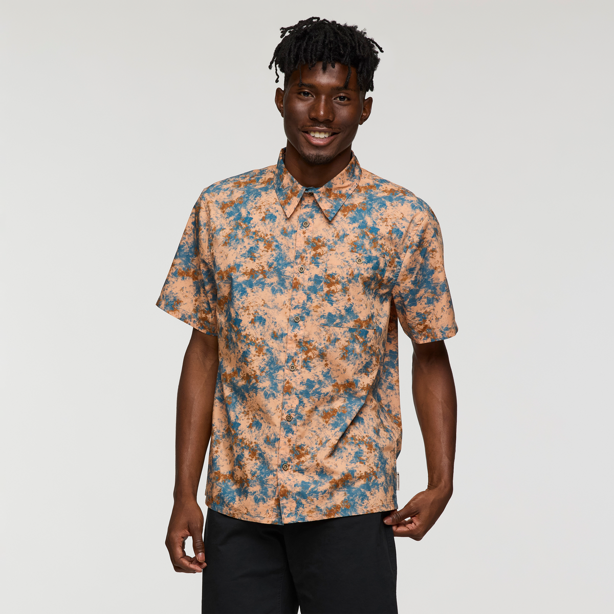 Estival Button Up Shirt - Print - Men's - Galactic Lemongrass - US 5622