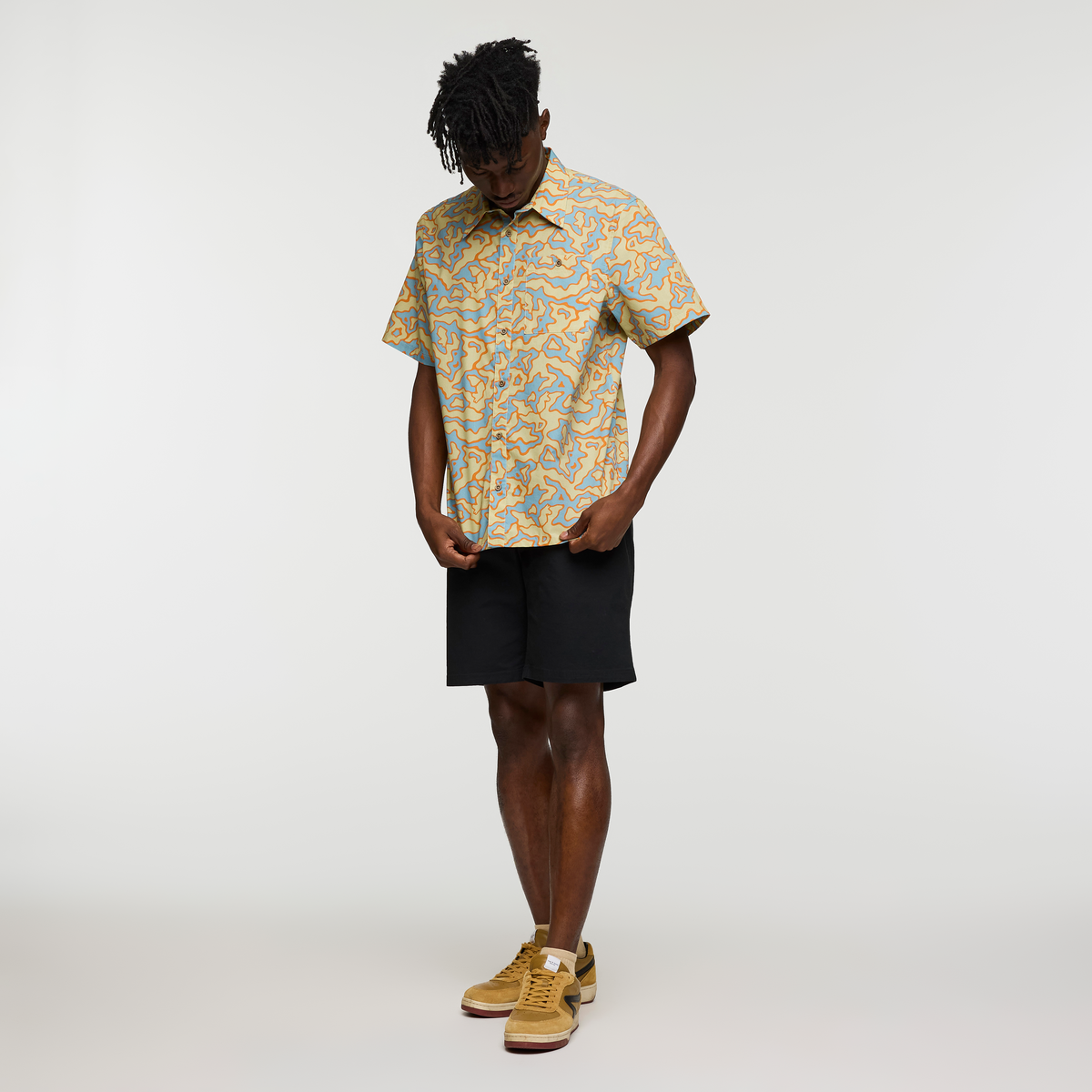Estival Button Up Shirt - Print - Men's - Island Llama Grain - US 2511