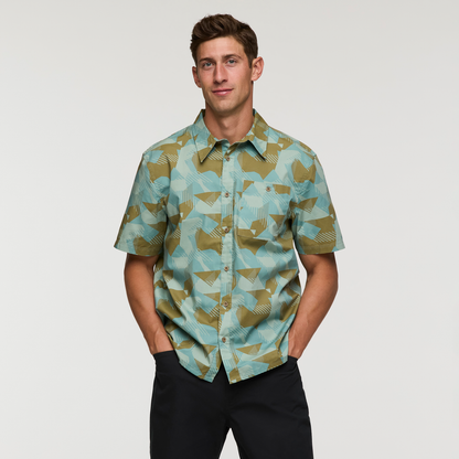 Estival Button Up Shirt - Print - Men's - Reflections Silver Leaf - US 8001