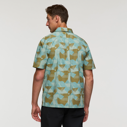 Estival Button Up Shirt - Print - Men's - Reflections Silver Leaf - US 8001