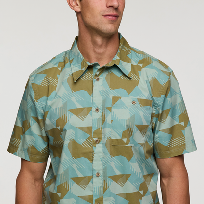 Estival Button Up Shirt - Print - Men's - Reflections Silver Leaf - US 8001