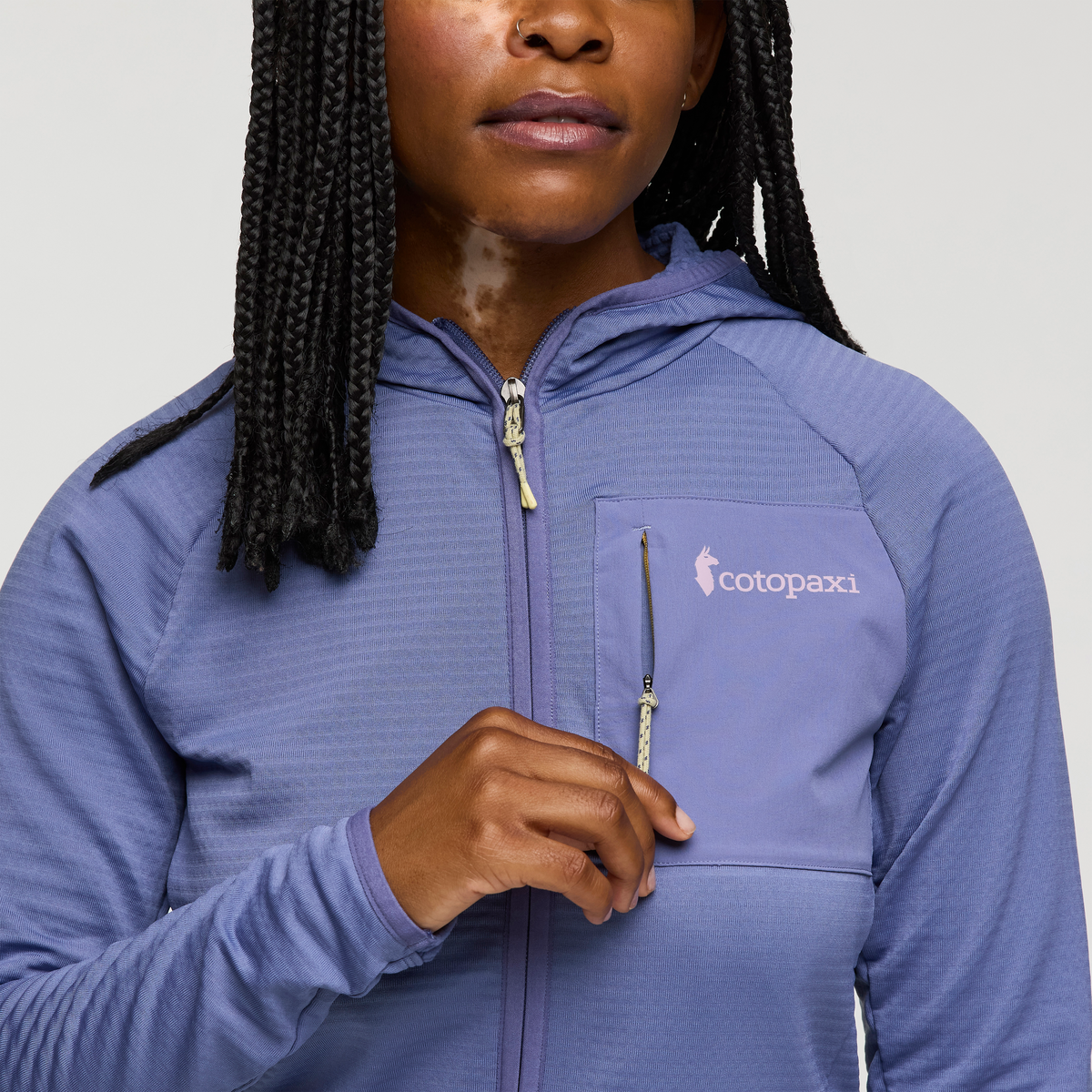 Otero Fleece Full-Zip Hooded Jacket - Women's - Blue Smoke - US 6079