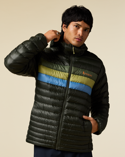 Fuego Down Hooded Jacket - Men's - Woods Stripes - US 1518