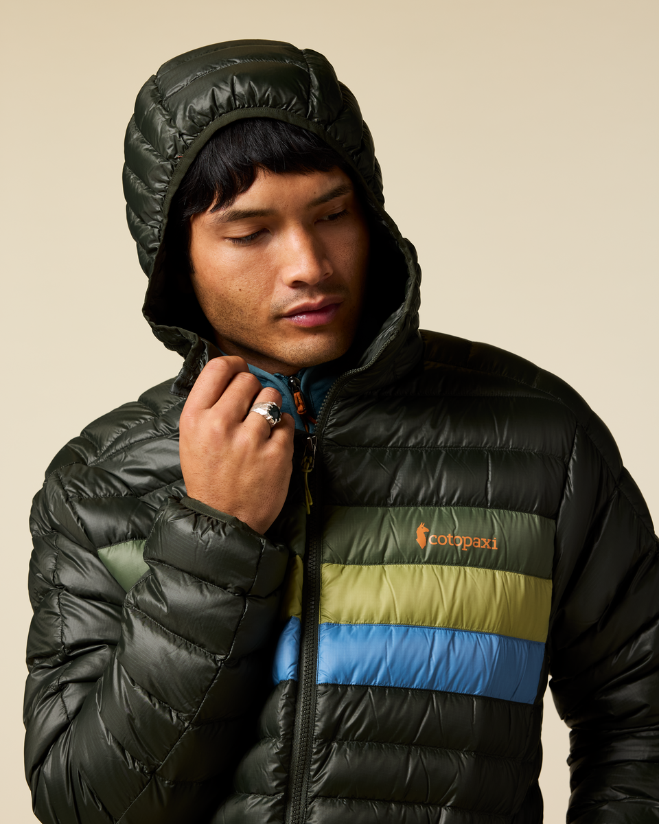 Fuego Down Hooded Jacket - Men's - Woods Stripes - US 1518