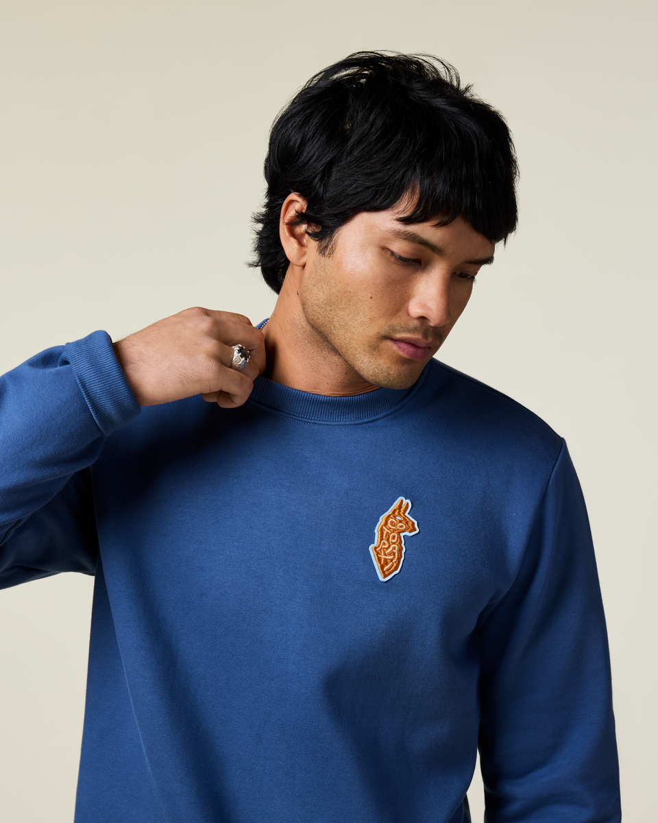 Lava Llama Crew Sweatshirt - Men's - Deep Sea - US 2809