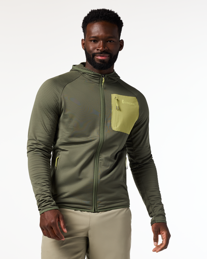 Otero Fleece Full-Zip Hooded Jacket - Men's - Fatigue - US 7013