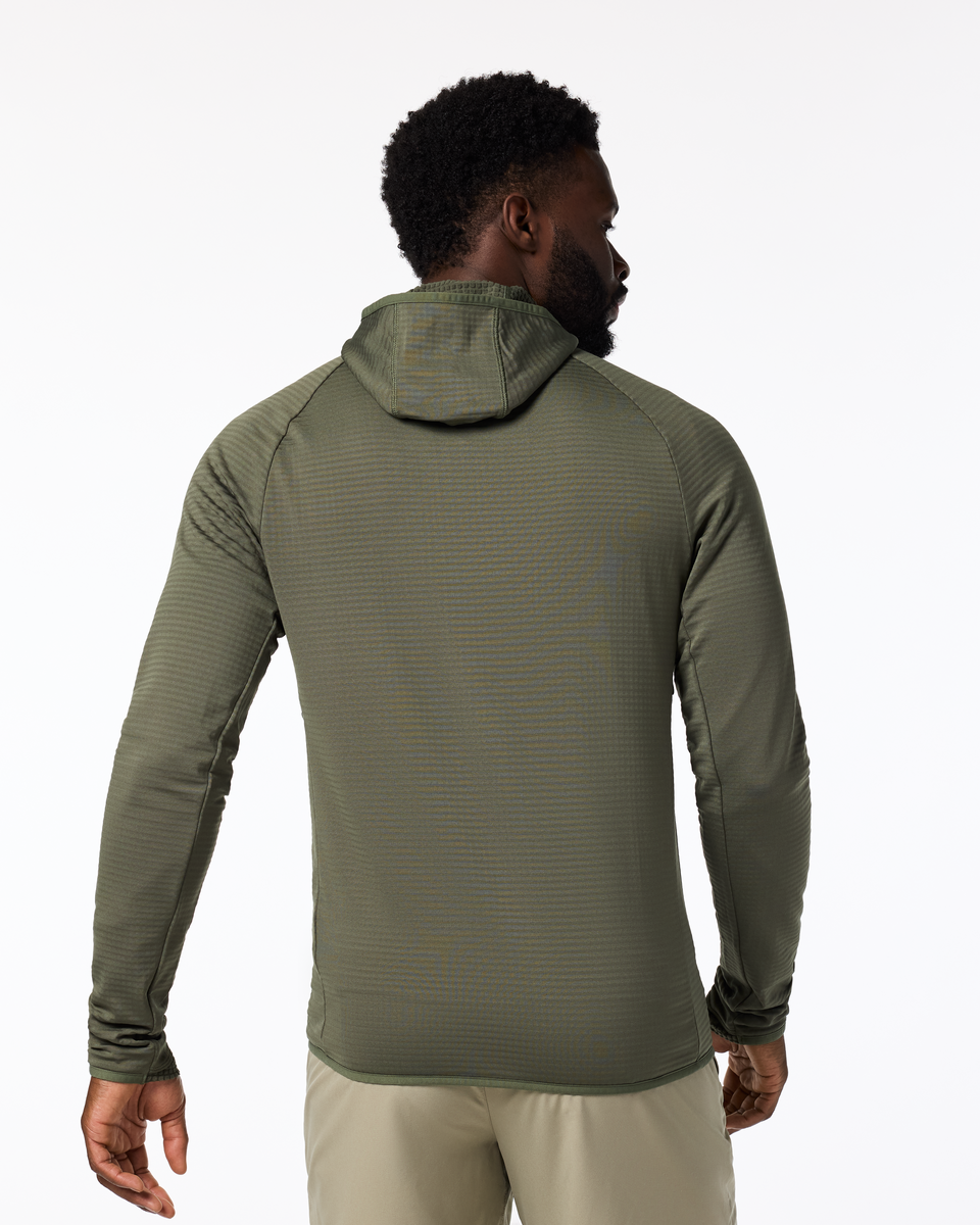 Otero Fleece Full-Zip Hooded Jacket - Men's - Fatigue - US 7013