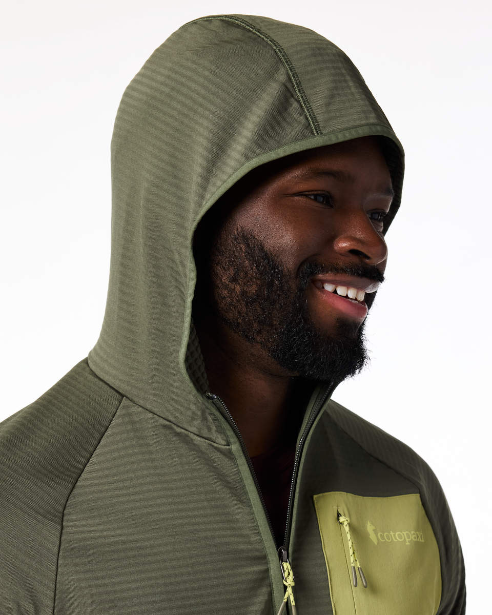 Otero Fleece Full-Zip Hooded Jacket - Men's - Fatigue - US 7013