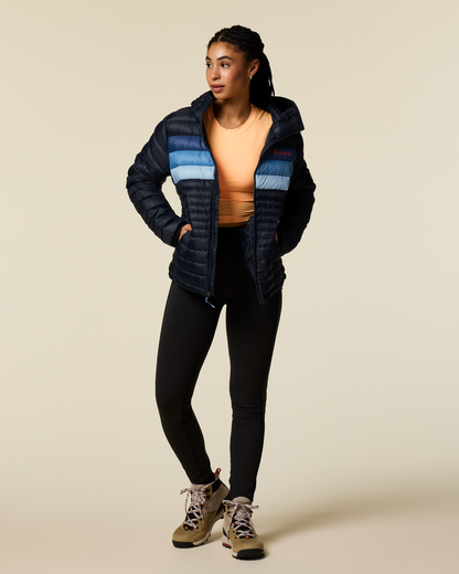 Fuego Down Hooded Jacket - Women's - Carbon Stripes - US 5296