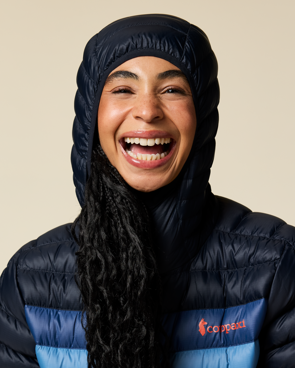 Fuego Down Hooded Jacket - Women's - Carbon Stripes - US 5296
