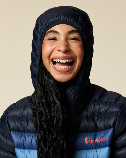 Fuego Down Hooded Jacket - Women's - Carbon Stripes - US 5296